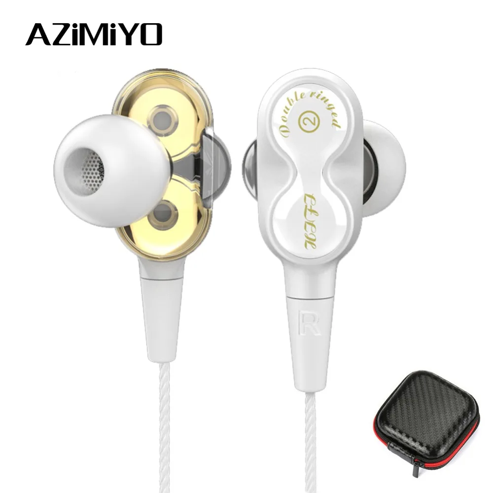 AZiMiYO D20 проводные наушники с высоким басом двойной привод стерео вкладыши 3 5 мм