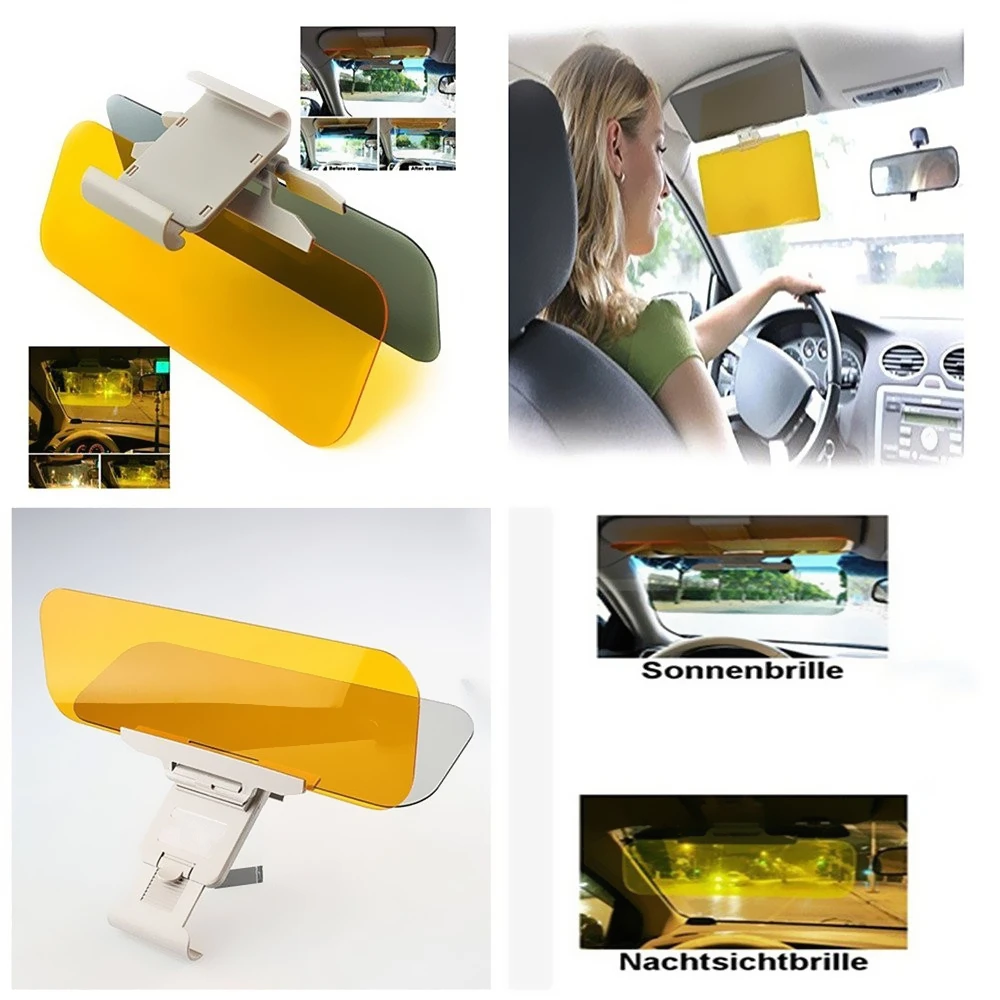 

Car Auto Anti Dazzling Goggle Day & Night Vision Mirror Shield Sun Visor Blocking Car Light at NIght/Shading Sunshine at Daytime