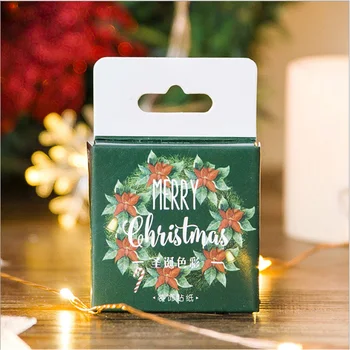 

45 pcs/box Christmas colors mini paper stickers Diary decoration diy scrapbooking label seal Hand account sticker stationery