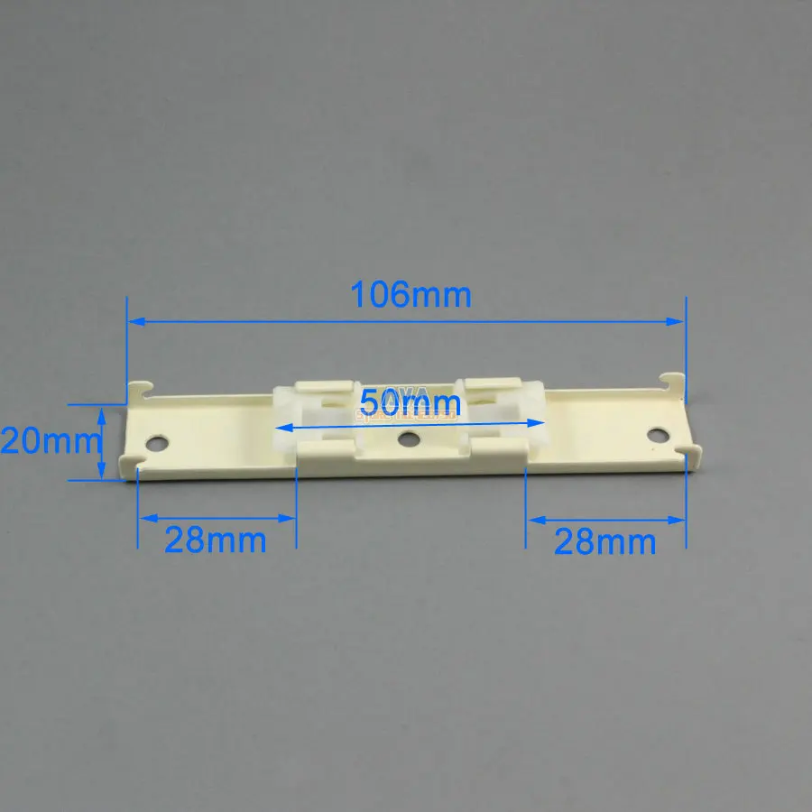 10 Pieces Curtain Track Bracket Curtain Dual Tracks Brace 106x20mm