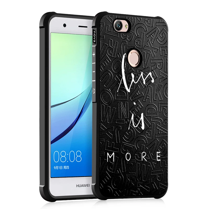 Для huawei nova case мода 3d мягкий силиконовый живопись мультфильм матовый защитный