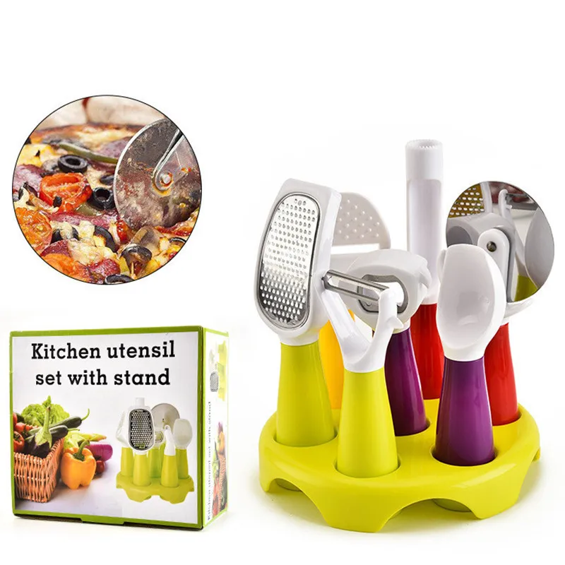 

Kitchenware Set 8 Plastic Kitchenware Set Pizza Knife Pizza Shovel Color Box Set Kitchen Gadgets Cooking Tools