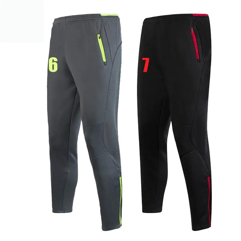 

2016 Custom Football Long Pants Men Soccer Training Solid Color Thinken Soccer Tracksuit Training Uniform Futbol Pants 2 Colors