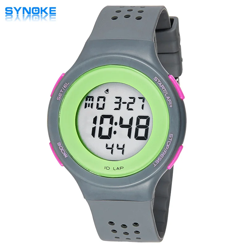 SYNOKE мода светодиодный цифровой Для мужчин часы будильник военные спортивные Водонепроницаемый часы горе Для мужчин Повседневное Наручные