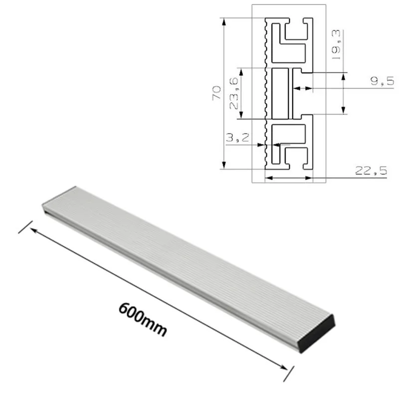 450/600/800 мм алюминиевый профиль 70 мм Высота t-треки для деревообработки верстак DIY модификации
