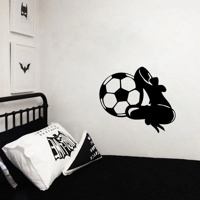 YOJA 55.9CM*46.7CM Fashion Football PVC Decor Wall Sticker Gym Kids Room Decal W2-002
