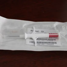 20 шт. набор RFID животных Pet Id микрочип 134,2 кГц Шприц со стеклянными бирками 2,12 мм* 12 мм