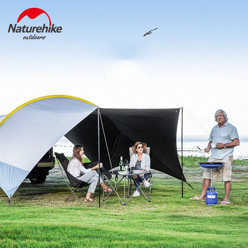 Naturehike облачная купольная палатка 555*410*230 см UPF 50 с защитой от УФ-лучей, кемпинговая палатка для автомобиля, наружные навесы 15D, ткань Оксфорд, семейный зонт