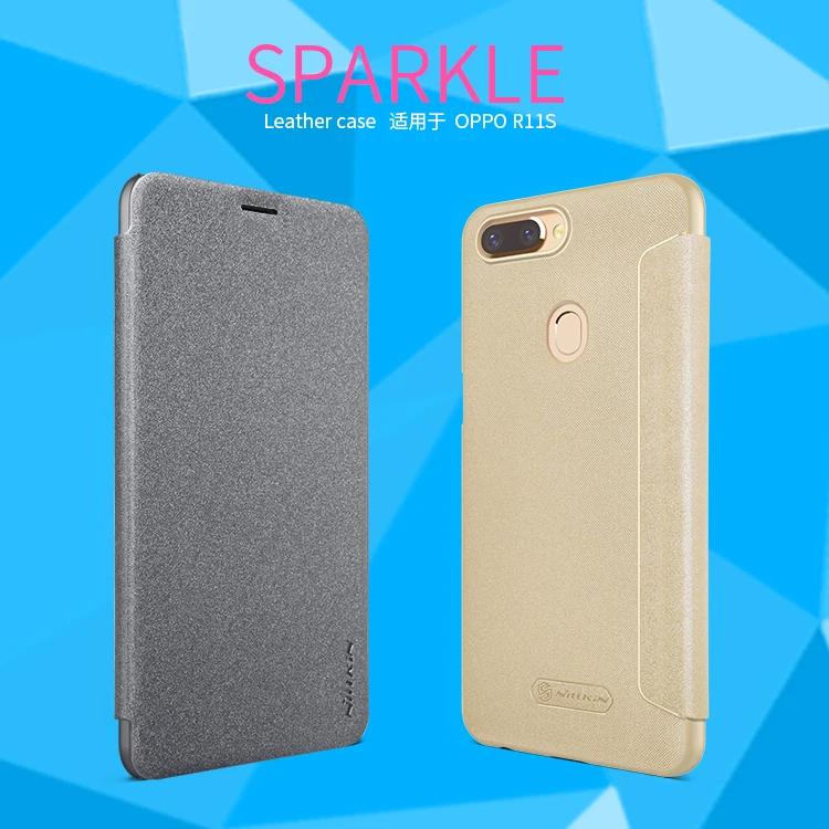 For OPPO R11S Case Original NILLKIN Sparkle Flip Leather Phone cases R11 S Bumper | Мобильные телефоны и аксессуары