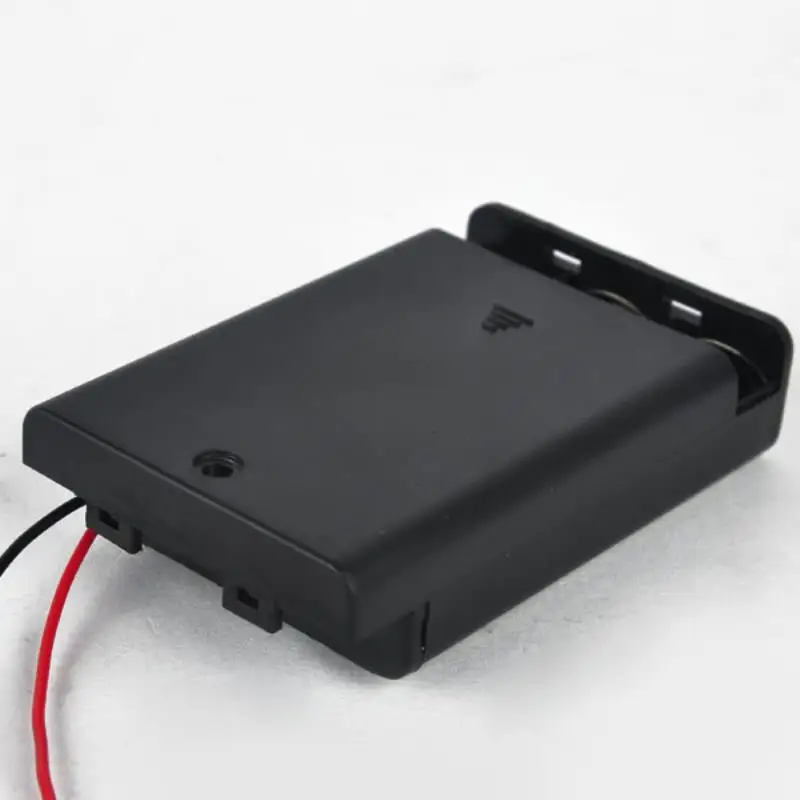 New Arrival 1Pc 4/3/2 x AA 6/4.5/3V ON/OFF Power Switch Battery Holder Wire Plastic Battery Case Box Mayitr