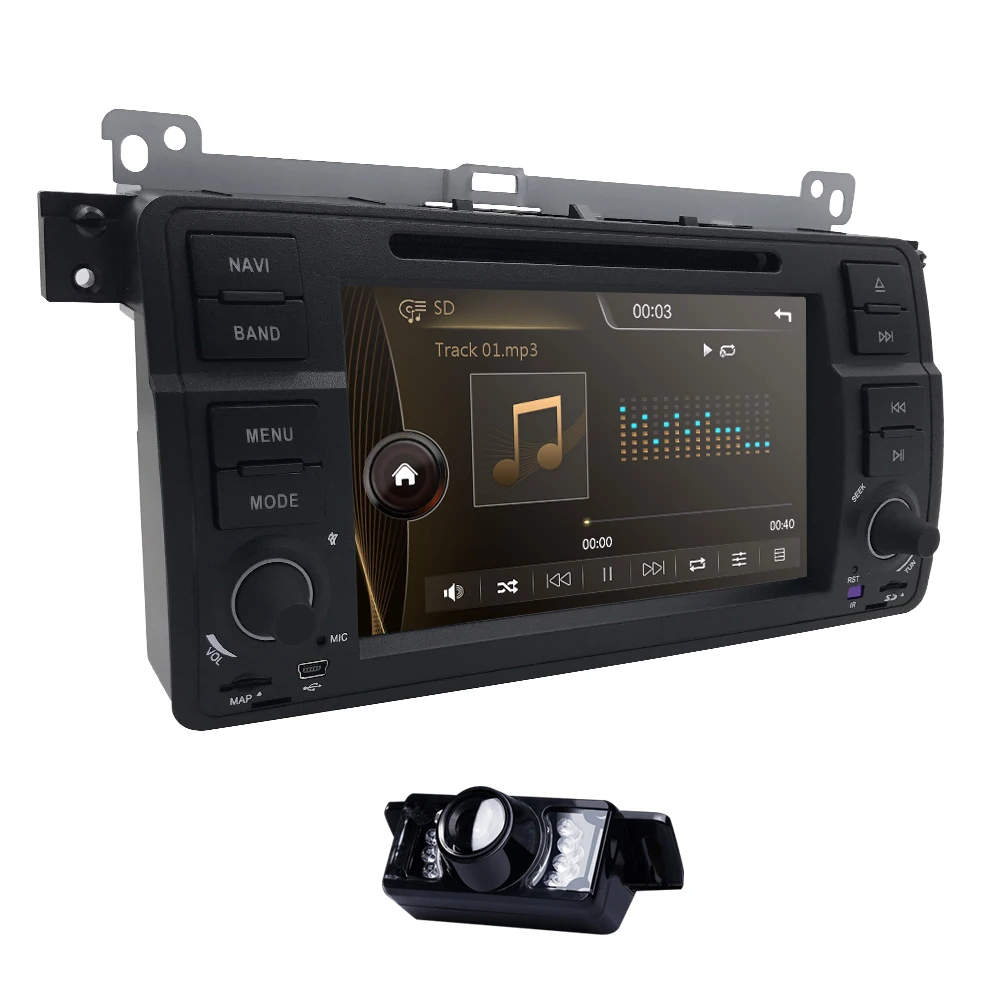 Best 7" 1 Din Car Multimedia player GPS Autoradio Stereo System For BMW/E46/M3/Rover/3 Series FM Radio SWC RDS FM DAB+BT DVB-T Camera 3