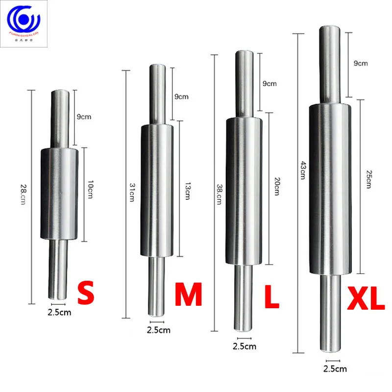 4 размера 304 нержавеющая сталь Скалка Инструмент для выпечки тесто глина пицца ролик для пасты антипригарные аксессуары для торта кухонные формы для выпечки
