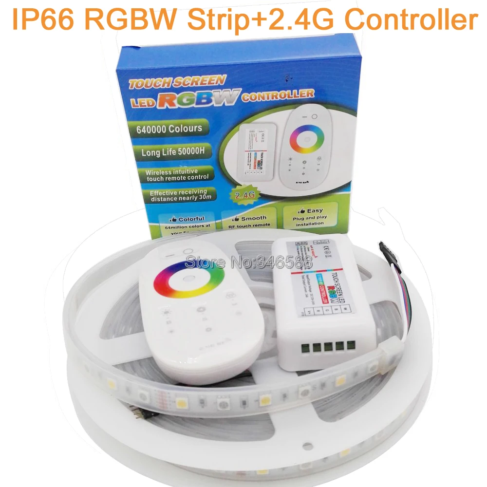 5M 12V 5050 RGBW RGBWW Светодиодная лента 60 LED/M IP66 Силиконовая Водонепроницаемая гибкая