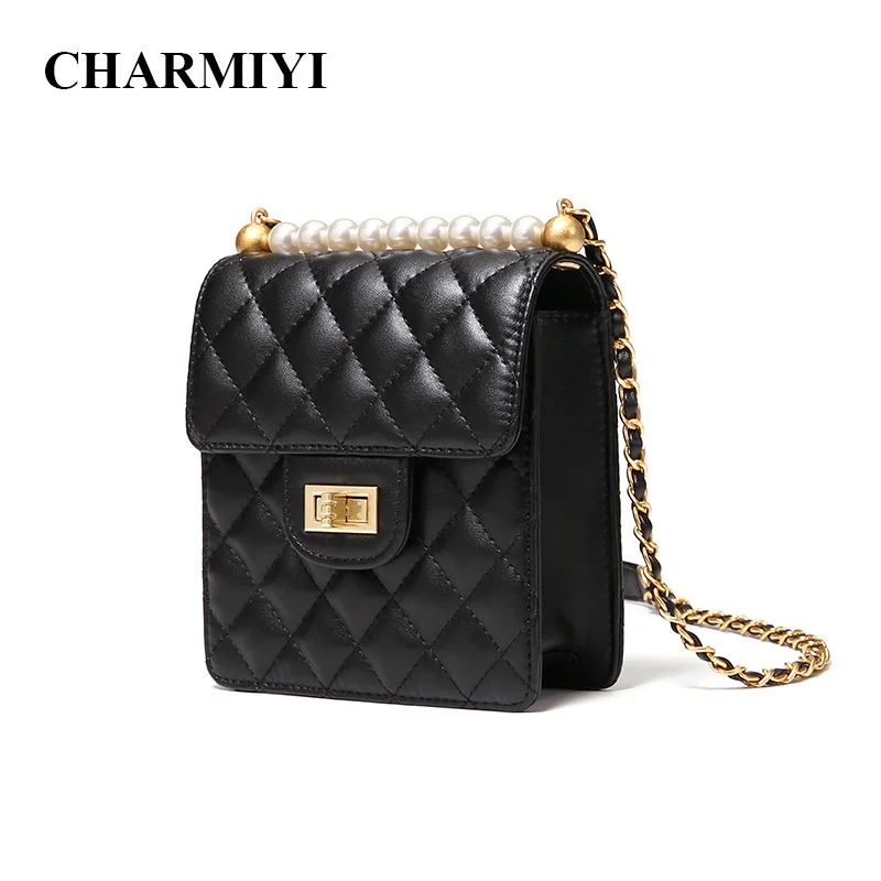 

CHARMIYI Genuine Leather Women Handbag Small Flap Bags Women 2019 High Quality Shoulder Bags Ladies Crossbody Bag Girls Clutches