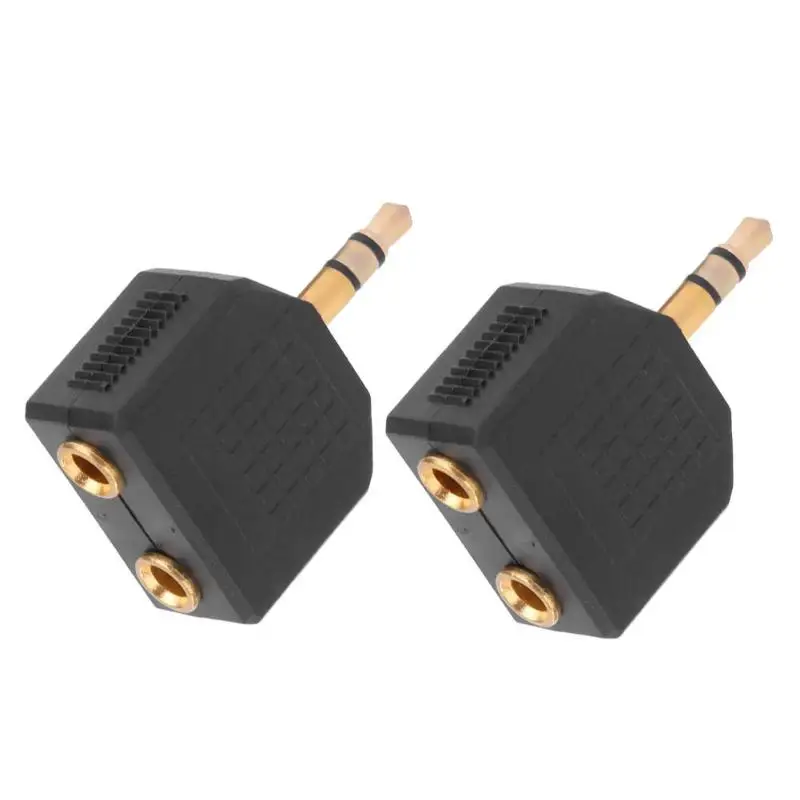 

For iPhone Samsung Laptop PC Tablet ALLOYSEED 2Pcs 3.5mm Male to 2 Female Headphone Splitter 3.5mm Jack Y Splitter Audio Adapter