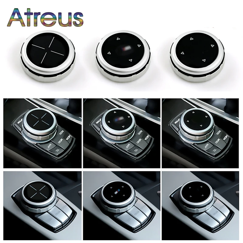 Atreus Car Interior Multimedia Buttons Cover Konb Stickers For BMW F10