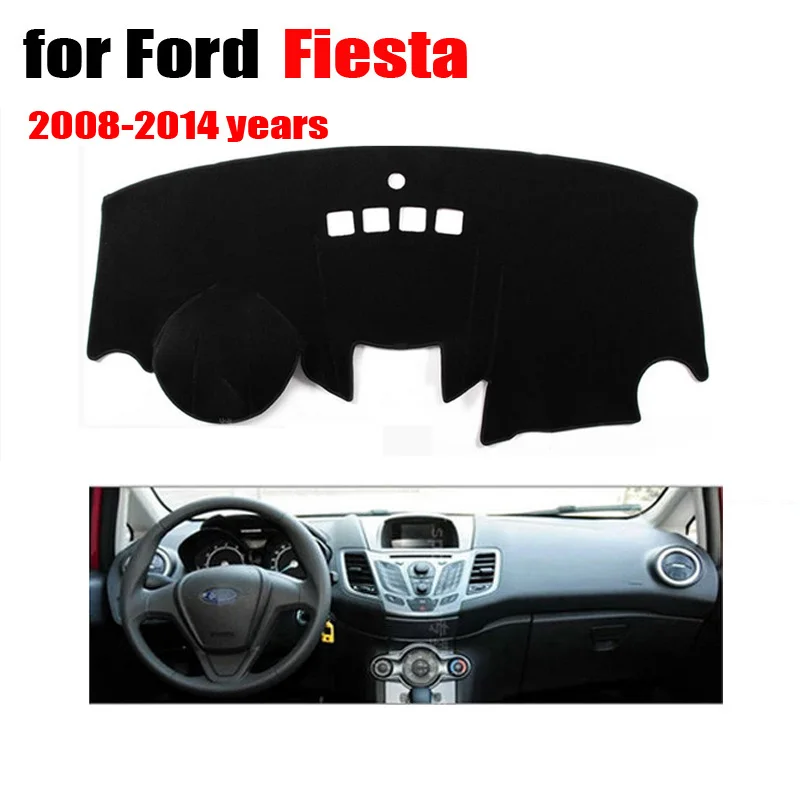 RKAC Car Dashboard Coevr Mat avoid light pad For Ford Fiesta 2008-2014 years Left hand drive Autot accessories COVERS | Автомобили и