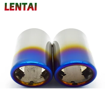 

LENTAI 2pcs Car Exhaust Tip Muffler Pipe Cover For Volkswagen VW Polo Bora Golf 6 Golf 7 Mk6 Mk7 Jetta Scirocco 1.4T Accessories