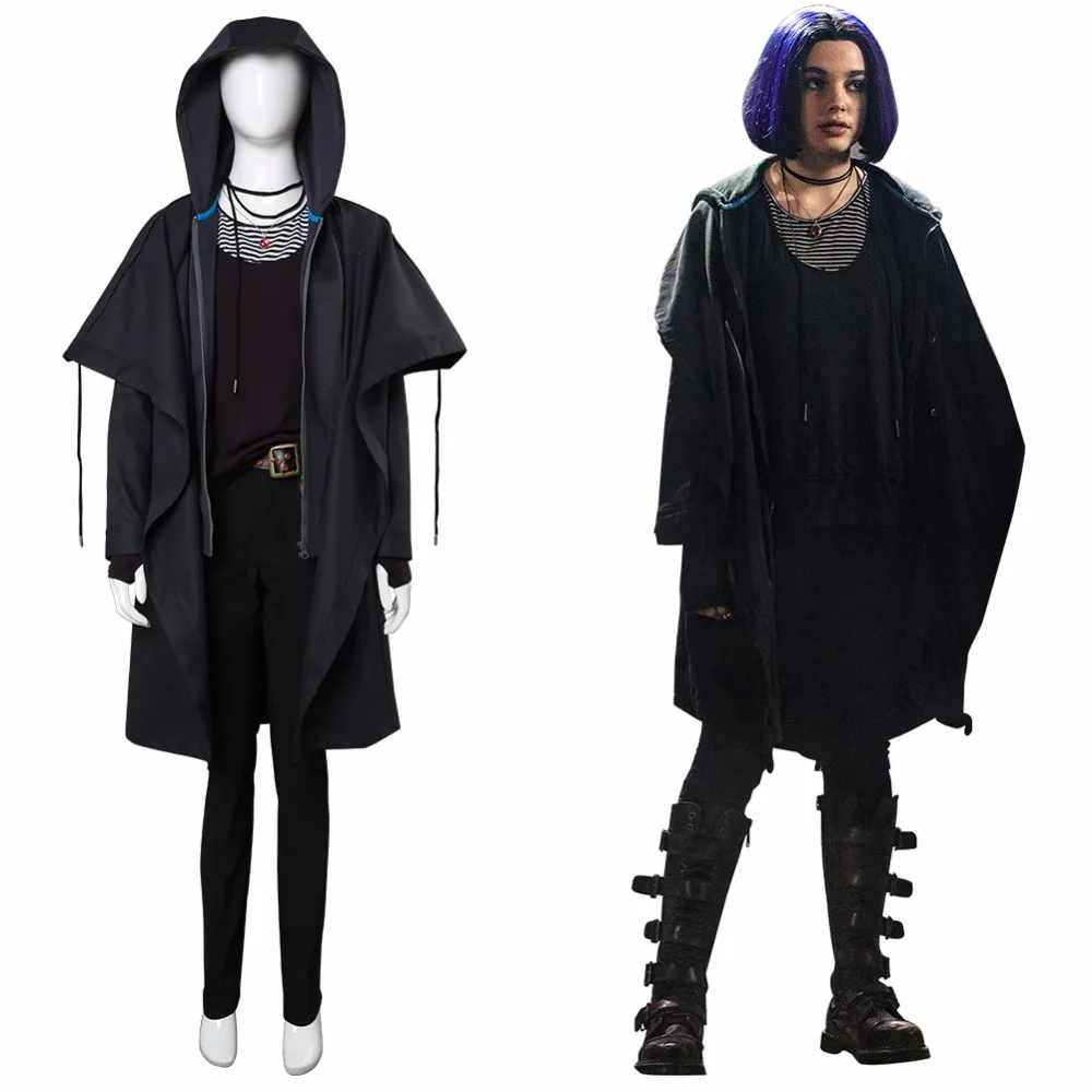

2018 Titans Cosplay Raven Rachel Roth Cosplay Costume Superhero Outfit Girls Women Adult Halloween Costume Custom Made