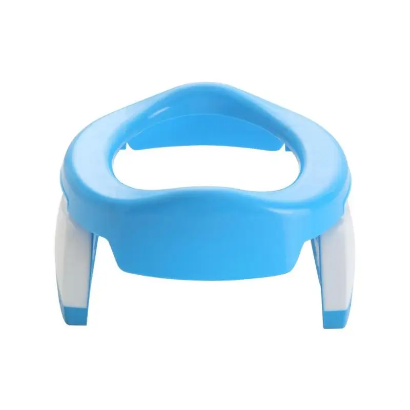 Детское сиденье для унитаза, Детский горшок, безопасное сиденье с подлокотником для девочек и мальчиков, тренировочное сиденье для унитаза, для путешествий, детская подушка на унитаз - Цвет: Синий