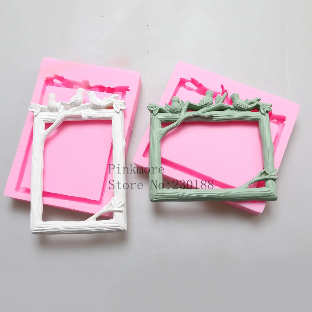 Фоторамка из смолы силиконовые формы для fondant фоторамка формы|frame silicone mold|silicone