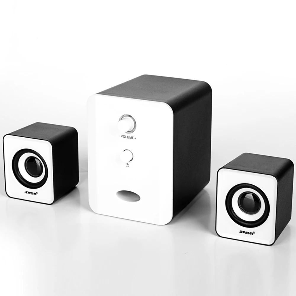 

SADA USB Wired Combination Speakers Computer Speakers with Subwoofer Bass Stereo Music Player Soundbar Box for Tablet PC Phones