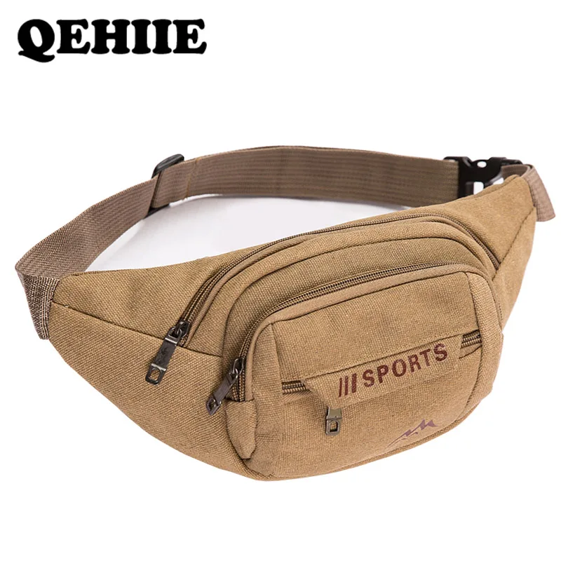 

Men's canvas Waist bag Ms. Fanny Waist Pack Large capacity casual and durable Military Bag Belt Casual Hip Bum Bag Organizer Bag
