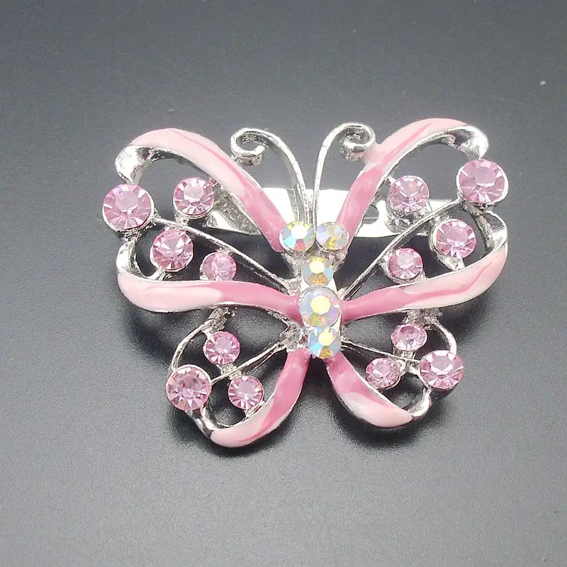 1 Piece Fashion Style High Quality New Arrive Pink Enamel Rhinestone