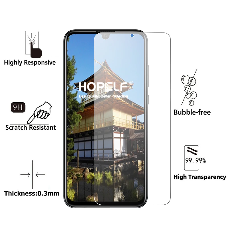 HOPELF закаленное стекло для Huawei P30 Lite P20 защита экрана Защитное телефона