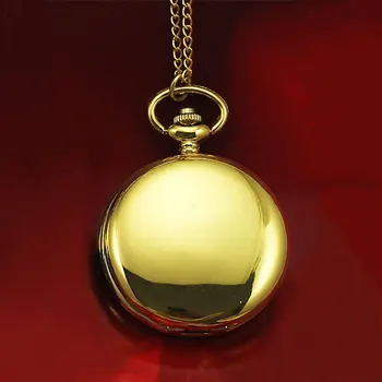 

Classical 45*45mm Polish Quartz Men Pocket Watch Necklace Relogio De Bolso Gift Quartz Watch LXH