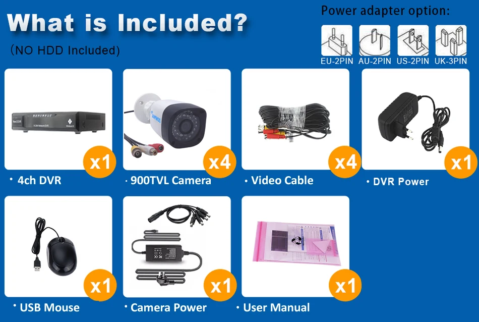 Security CCTV Camera System K4A24DW55C9A-43 7