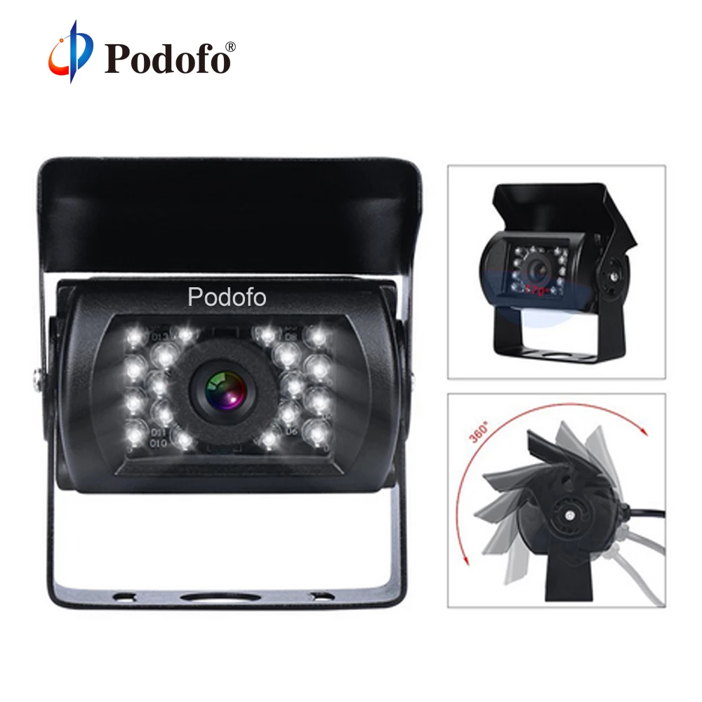 Podofo автобус и грузовик камера заднего вида ИК ночного видения водонепроницаемый
