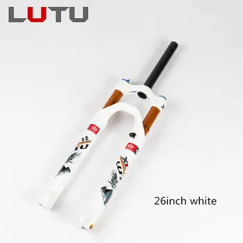 

LUTU shock fork pressure mountain bike front fork 26-inch shoulder lock control gold black inside the tube