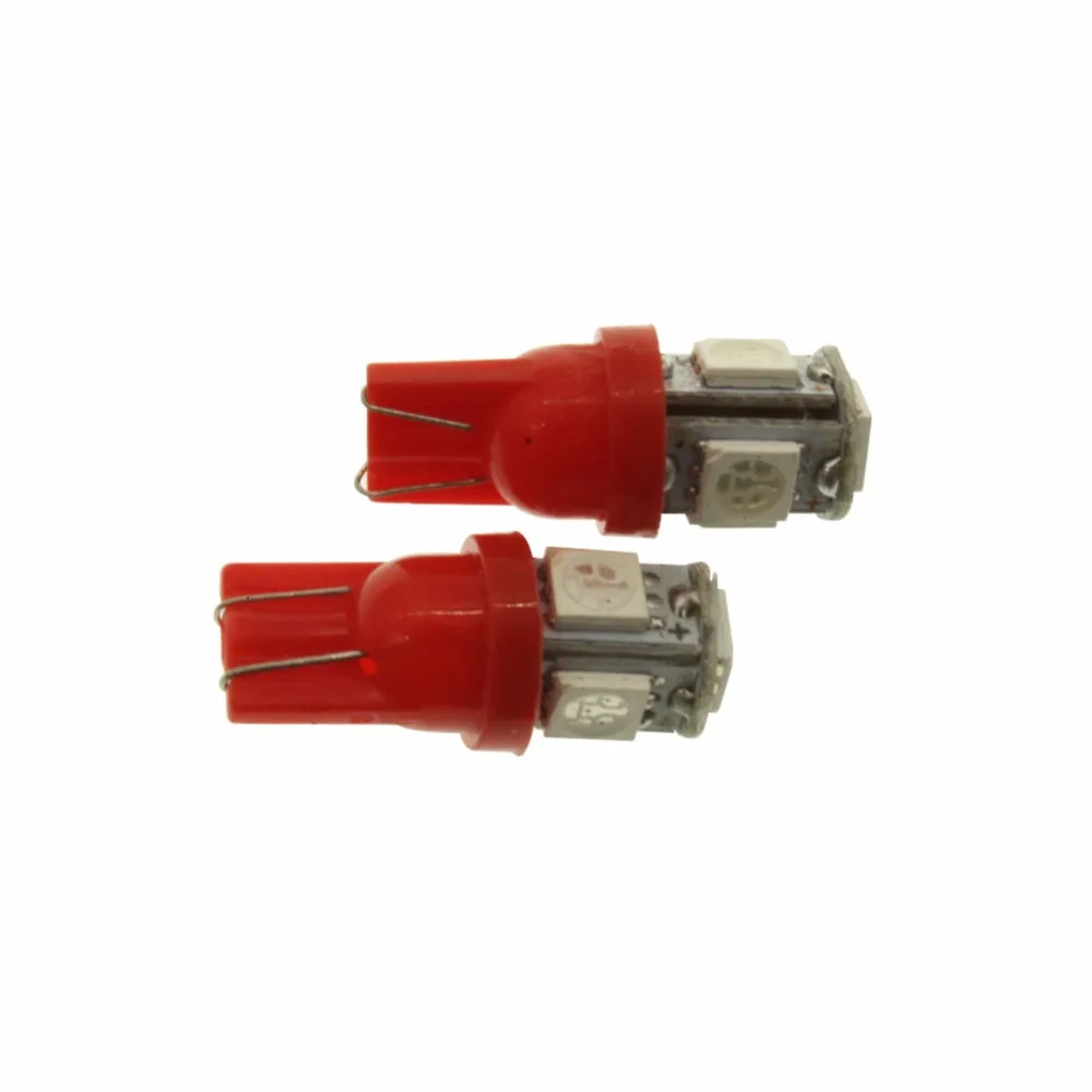 Бесплатная доставка Оптовая продажа 100X T10 5SMD DC 12V 1W 5050 5 SMD 192 168 194 W5W Светодиодные