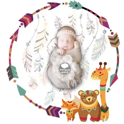 12 месячное детское одеяло-Ростомер для детской фотосъемки одеяло для новорожденных реквизит для фотосессии животный фон одеяло для съемки