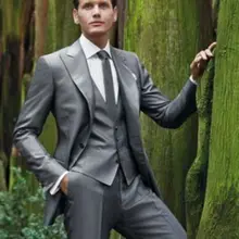 Модные Custume Homme Для мужчин костюмы брендовая одежда последние конструкции Формальное Terno5Pieces(пиджак+ штаны+ галстук-бабочка+ жилет+ платок) и остроконечными лацканами