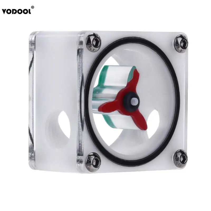 

VODOOL G1/4 3 Impeller POM Acrylic Computer Water Cooling Flow Meter Indicator Current Indicator For PC Water Cooling System