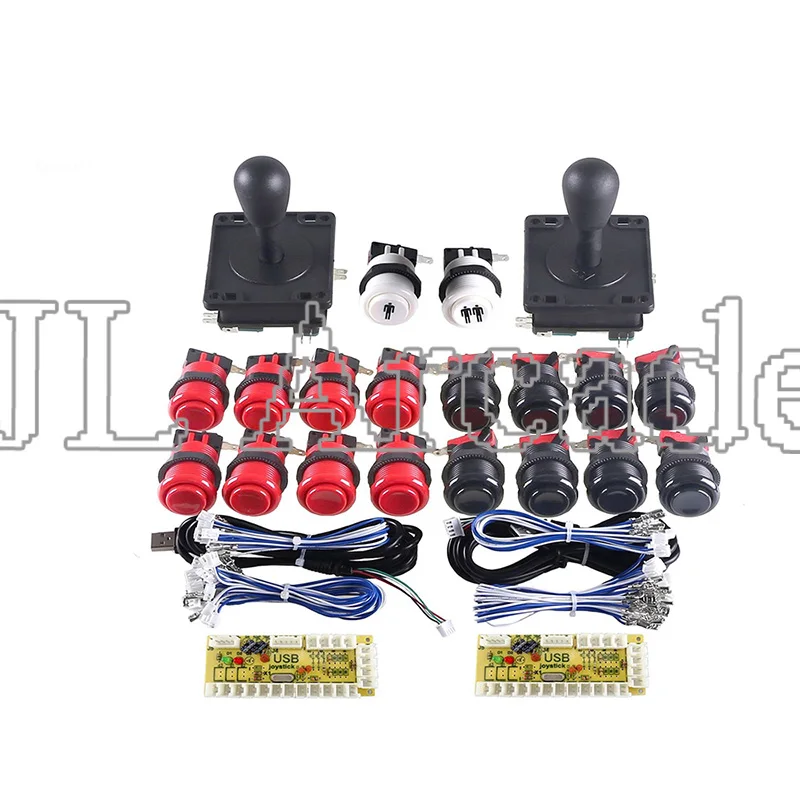 

Arcade Button and Joystick Kit DIY Game Replacement Parts for Mame Cabinet 2xZero Delay USB Encoder 2x 8 Way Arcade joystick