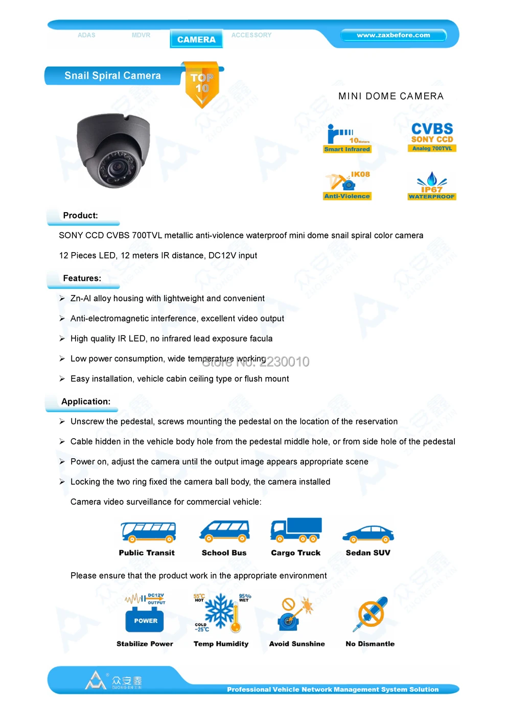SSHR Snail Bread Screw Camera 700TVL - 01