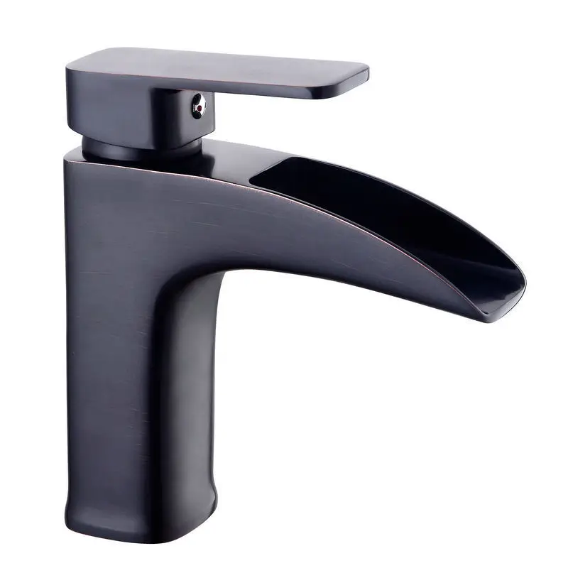 

Exquisite European Single Hole Single Hot and Cold Bathroom Faucet ORB Black Counter Kitchen Faucet KI023