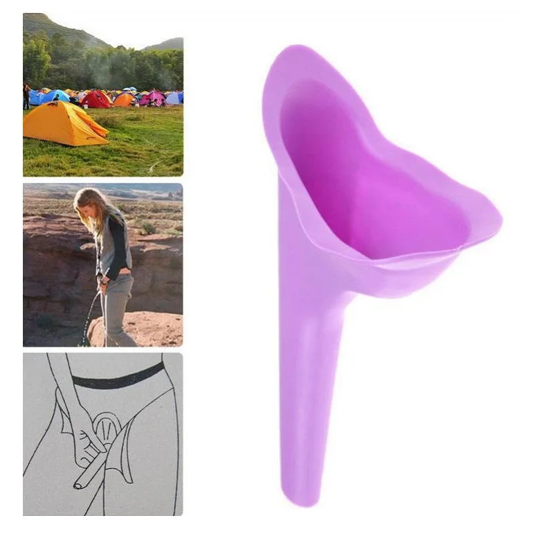 

1Pcs Women Urinal Outdoor Travel Camping Portable Female Urinal New Design Soft Silicone Urination Device Stand Up&Pee Urinal