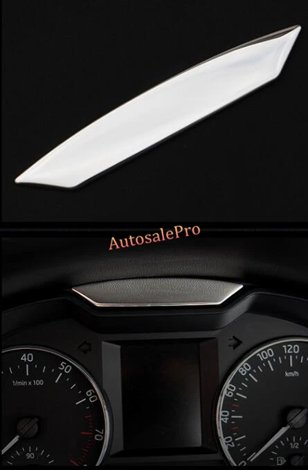 Car Styling Steel matt Console Centre Odometer Gauge Cover Trim for Skoda Octavia MK3 A7 2015