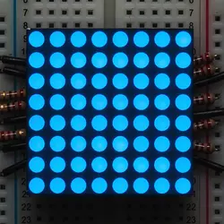 8 светодио дный x 8 синий светодиодный светодио дный матричный светодиодный модуль 32 x мм 32 мм-общий катод