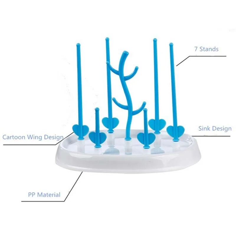 Полезная детская сушилка для бутылочек простая в форме дерева Чистящая Сушилка Полка кухонный держатель для кормления инструменты Детская кружка для кормления держатель