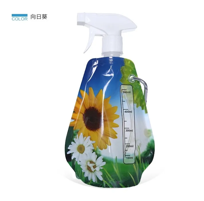 Foldable Plastic water bag Multifunctional Rotary Spray Water Spray Bag