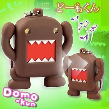 Милый брелок со светодиодной подсветкой Domo Kun в японском стиле|keychain led sound|keychain