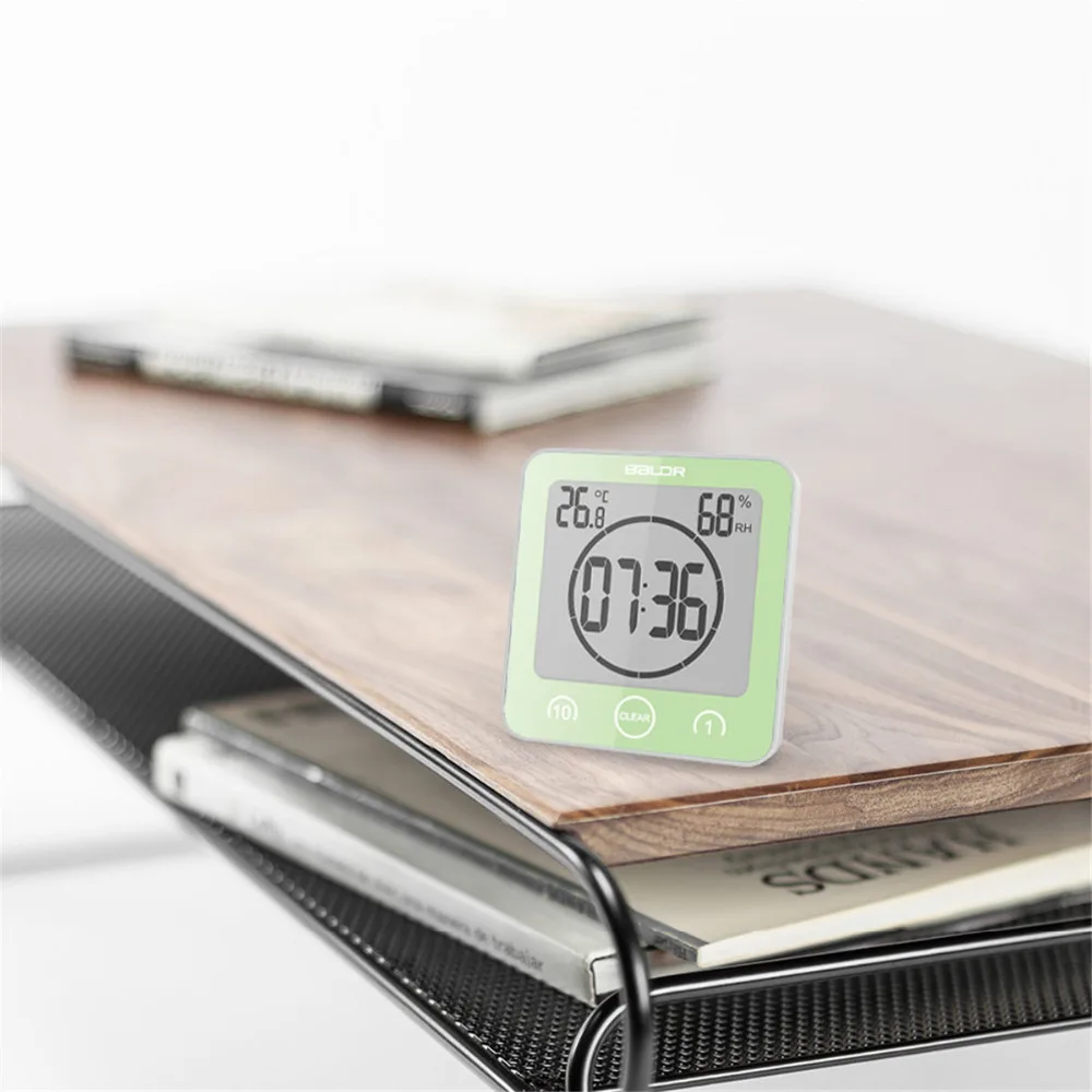 LCD Digital resistente al agua para salpicaduras de agua Reloj de pared de baño reloj de ducha temporizador temperatura humedad cocina lavadores de habitación LCD Digital resistente al agua para salpicaduras de agua Reloj de pared de baño reloj de ducha temporizador temperatura humedad cocina lavadores de habitación