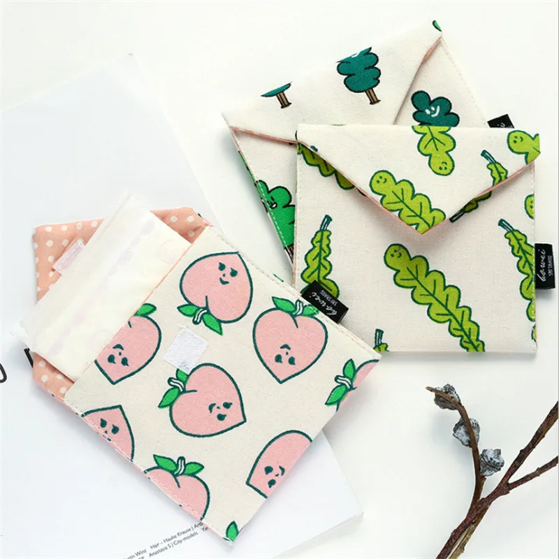 

Girls Cute Portable Cosmetic Bags Women Sanitary Napkins Storage Organizers Convenient Multi-function Daily Use Coin Key Purses