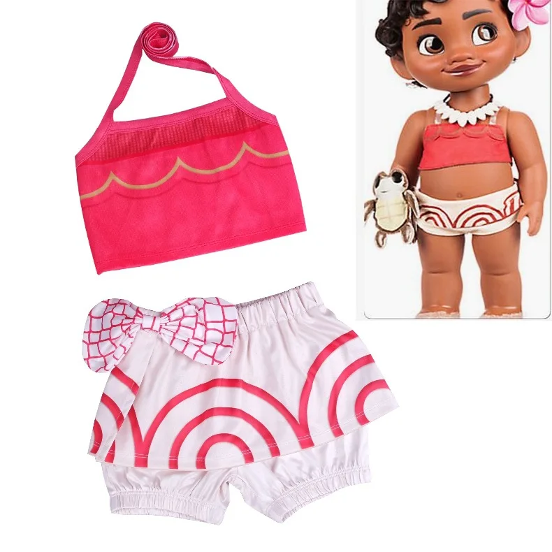 2018 New baby Girls bikini children swim-wear Toddler girls bathing suits swimming Clothes Kid girl Moana Vaiana beachwear dress 4