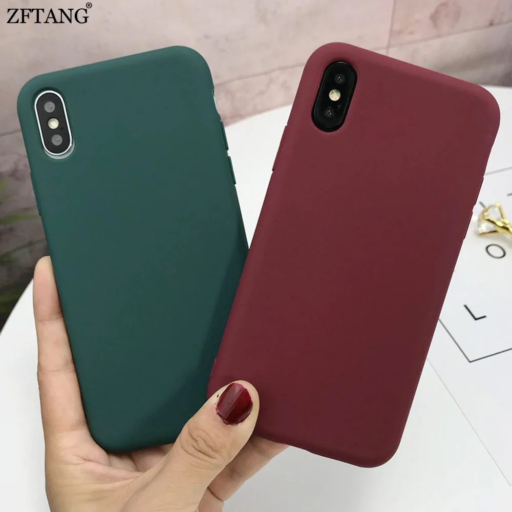 

Luxury Soild Color Soft TPU Case For iphone X 8 7 Plus Case Silicone Back Cover For iphone XS Max XR 6 6S Plus 7Plus 8Plus Case